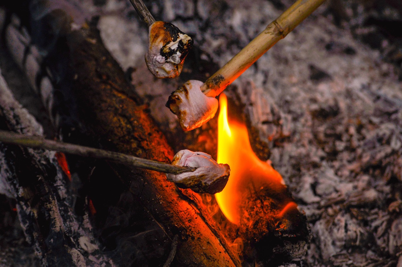 Small gifts like roasting sticks bring the biggest smiles around the evening fire.