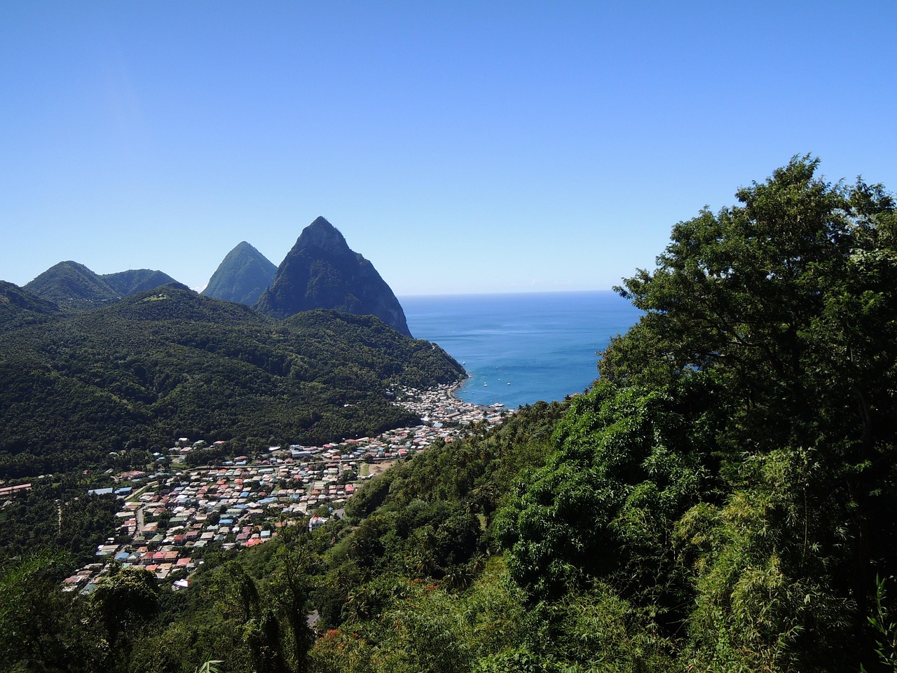 The majestic Pitons of St. Lucia are a highlight of Southern Caribbean itineraries.