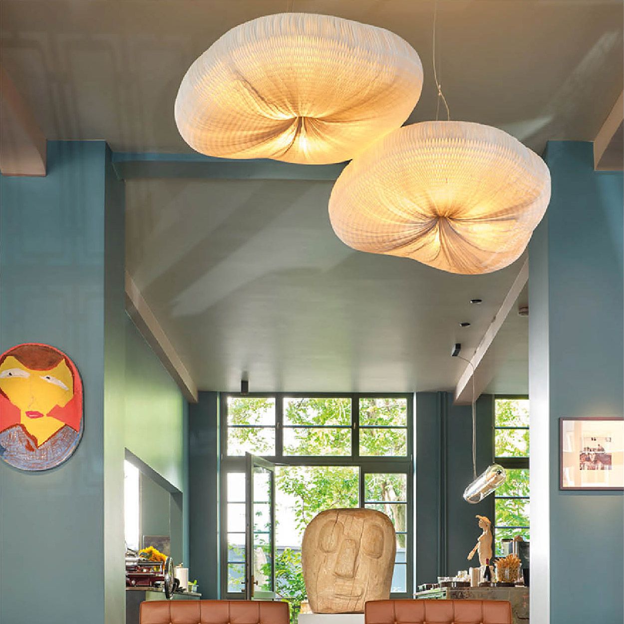 Sophisticated interior of a luxury hotel foyer with modern architectural details.