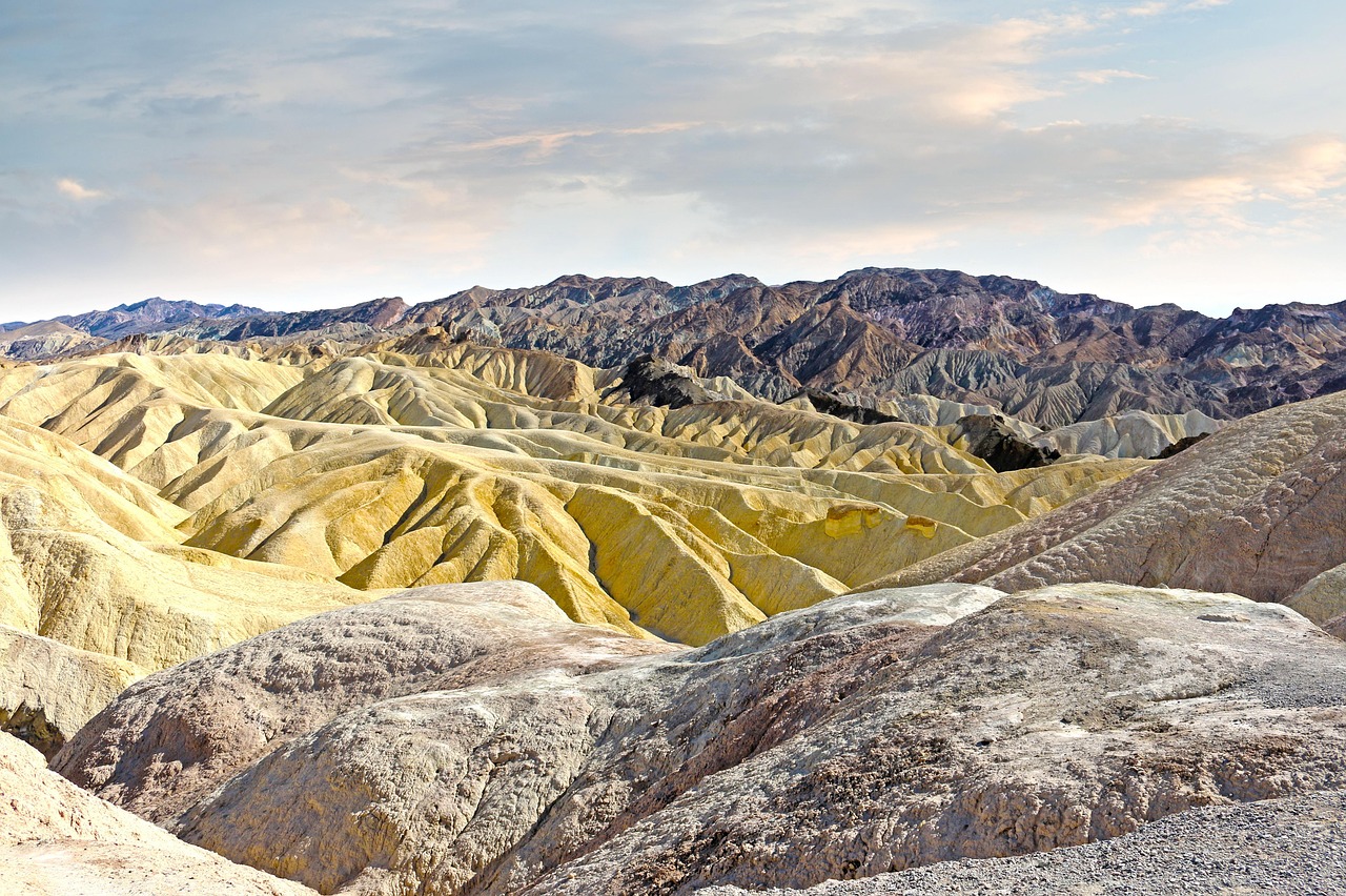 Winter provides the perfect temperatures to explore Death Valley's surreal landscapes like Zabriskie Point.