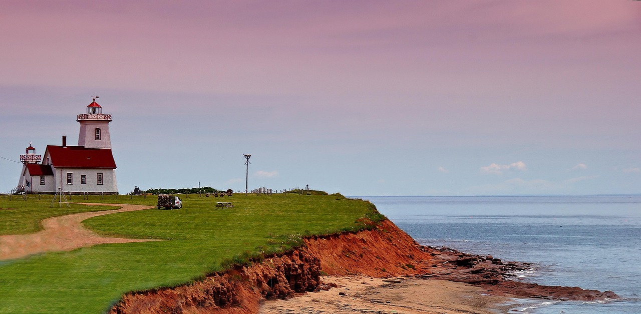 Prince Edward Island offers a unique blend of red sandstone cliffs and golden late-autumn foliage.