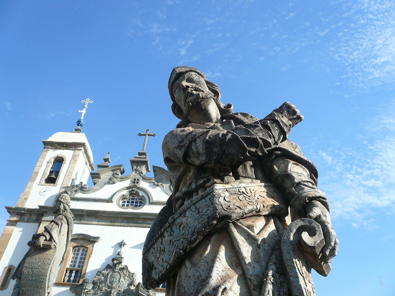 Aleijadinho’s 'Twelve Prophets' stand watch at the Sanctuary of Bom Jesus de Matosinhos.